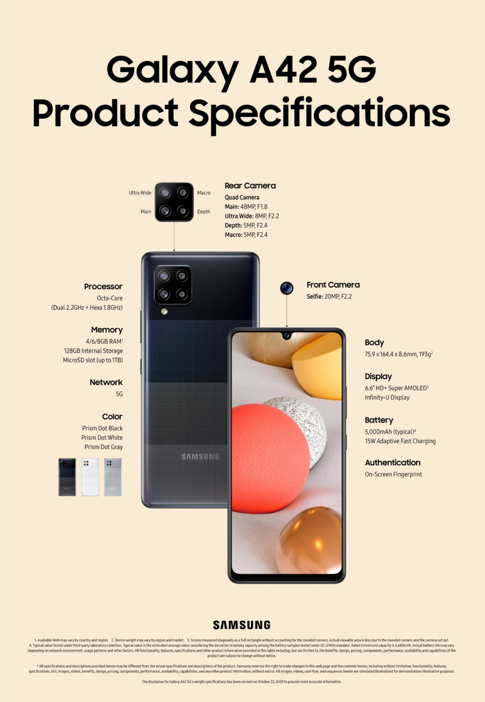 Galaxy A42 5G - Galaxy A42 5G product specifications - ภาพที่ 13
