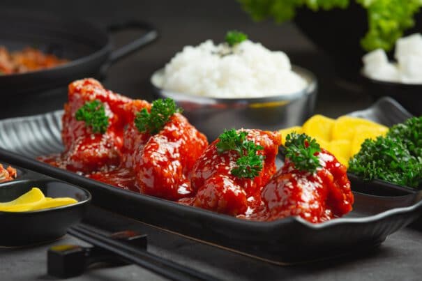 - chicken fried spicy sauce korean style - ภาพที่ 25