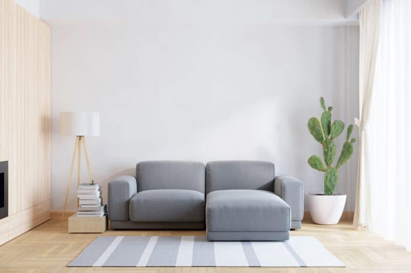- gray sofa white living room - ภาพที่ 5