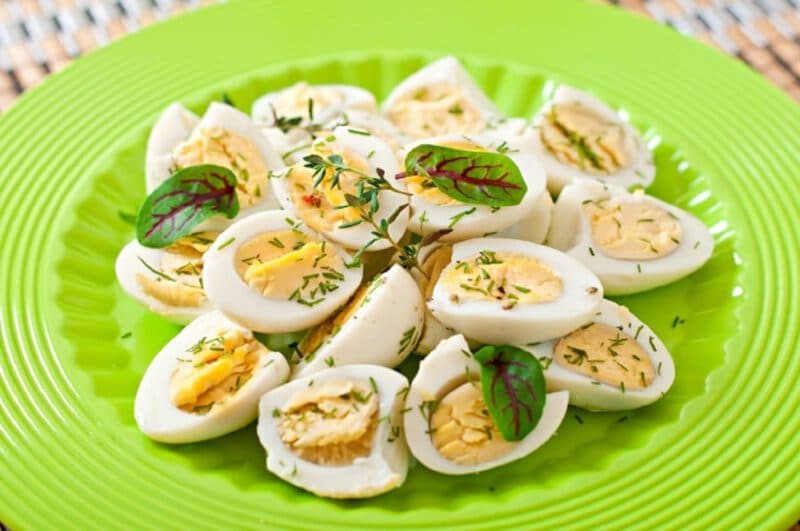 - boiled quail eggs halves green plate 2829 13994 - ภาพที่ 7