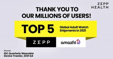 - Zepp Health Ranked Top 5 Goobal Smartwatch 2021 tn - ภาพที่ 3