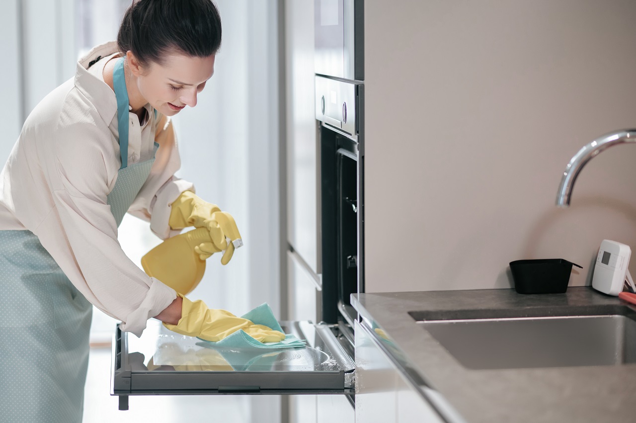 ทำความสะอาดบ้าน - service person cleaning kitchen appliances - ภาพที่ 5