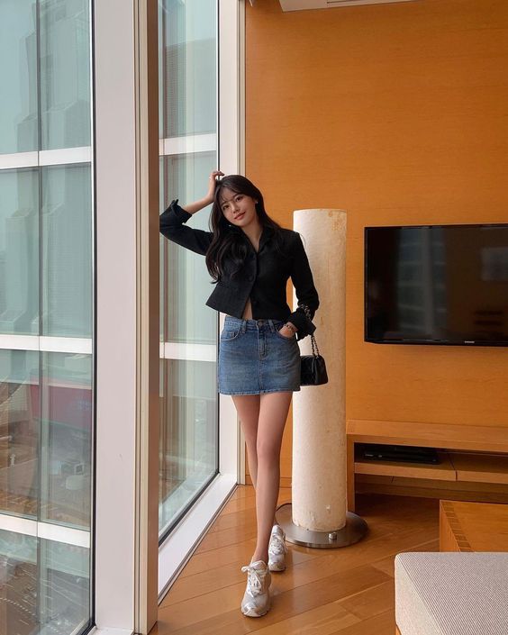 กระโปรงยีนส์สั้น - denim skirt 26 - ภาพที่ 51