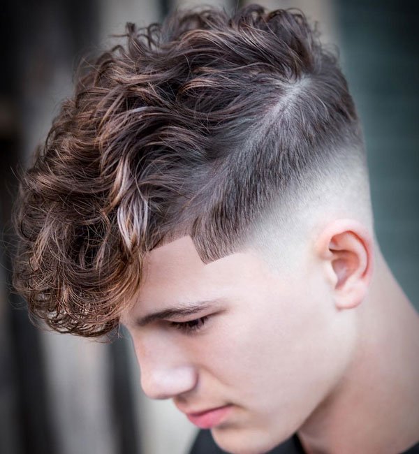 ทรงผมชาย - Long Curly Hair Fade - ภาพที่ 571