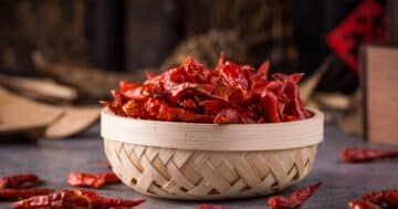 bowl full hot peppers Large