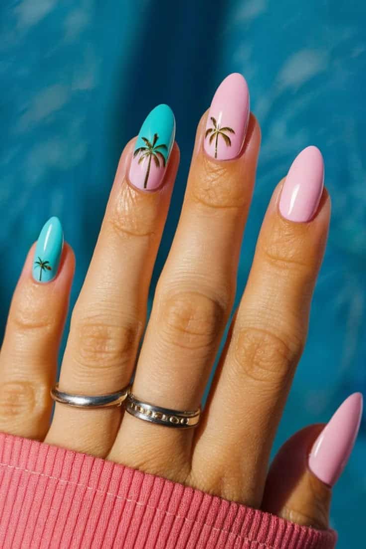 25 ไอเดียทำเล็บไปทะเลสวย ๆ สีสันสดใสคัลเลอร์ฟูล คุมธีมซัมเมอร์! 22