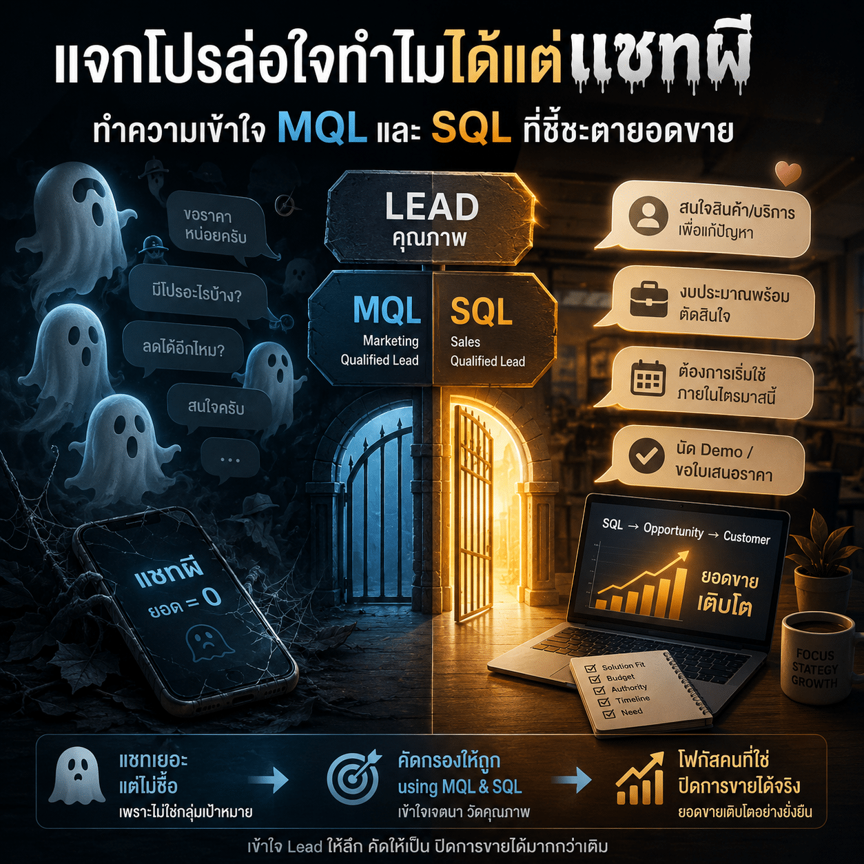แจกโปรล่อใจทำไมได้แต่แชทผี ทำความเข้าใจ MQL และ SQL ที่ชี้ชะตายอดขาย