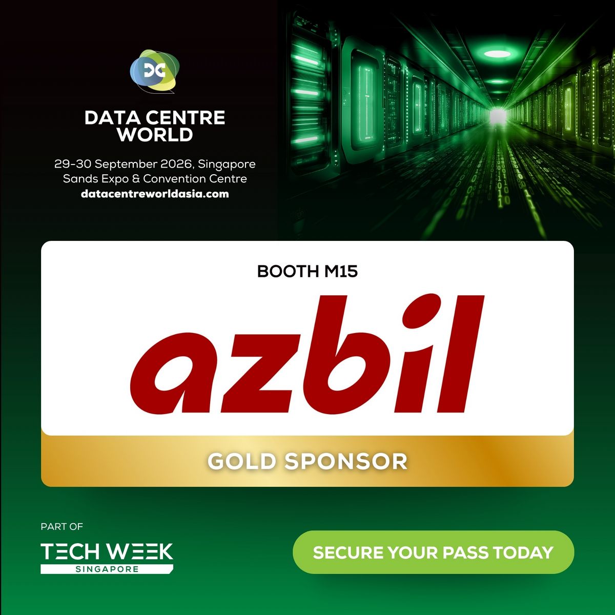 Azbil เตรียมจัดแสดงโซลูชันระบบอาคารอัตโนมัติในฐานะผู้สนับสนุนระดับ Gold Sponsor ที่งาน Data Centre World Asia 2026